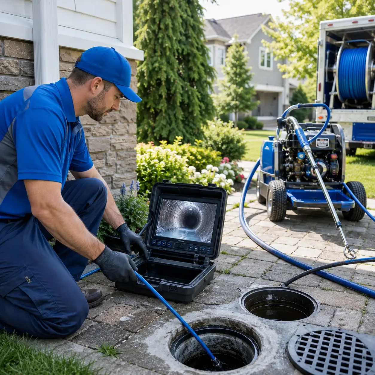 Outdoor drain cleaning professionals serving Trafalgar, IN